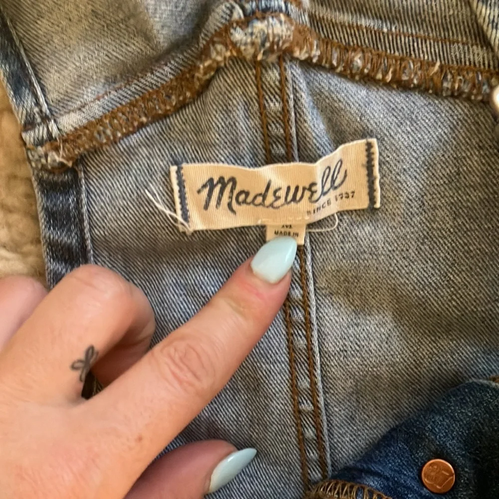 Madewell vintage 70s inspired denim button up overalls jumpsuit - Picture 4 of 4